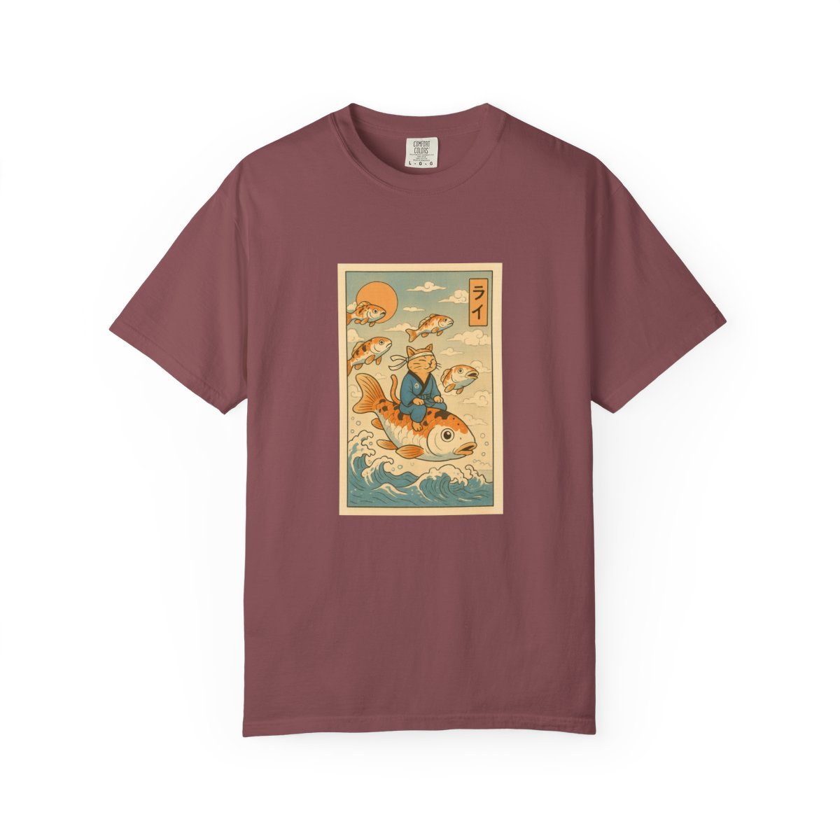 Flying Carp Rider Whimsical Fantasy Graphic T-Shirt