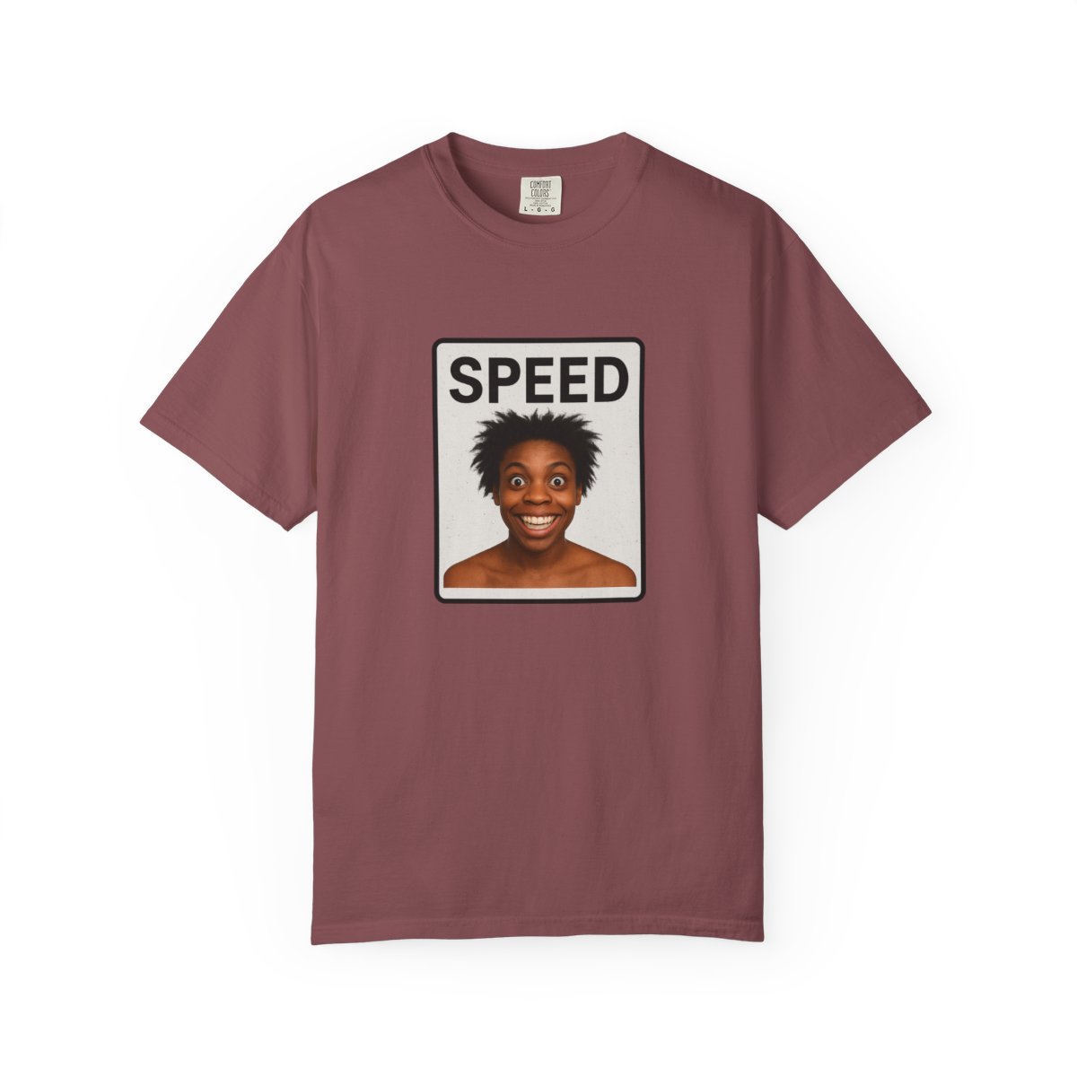 Funny Speed Road Sign Smiley Face T-Shirt