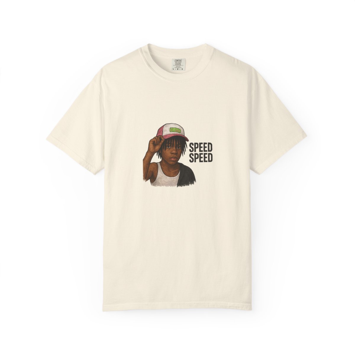 Speed Speed Pink Green Hat Graphic T-Shirt