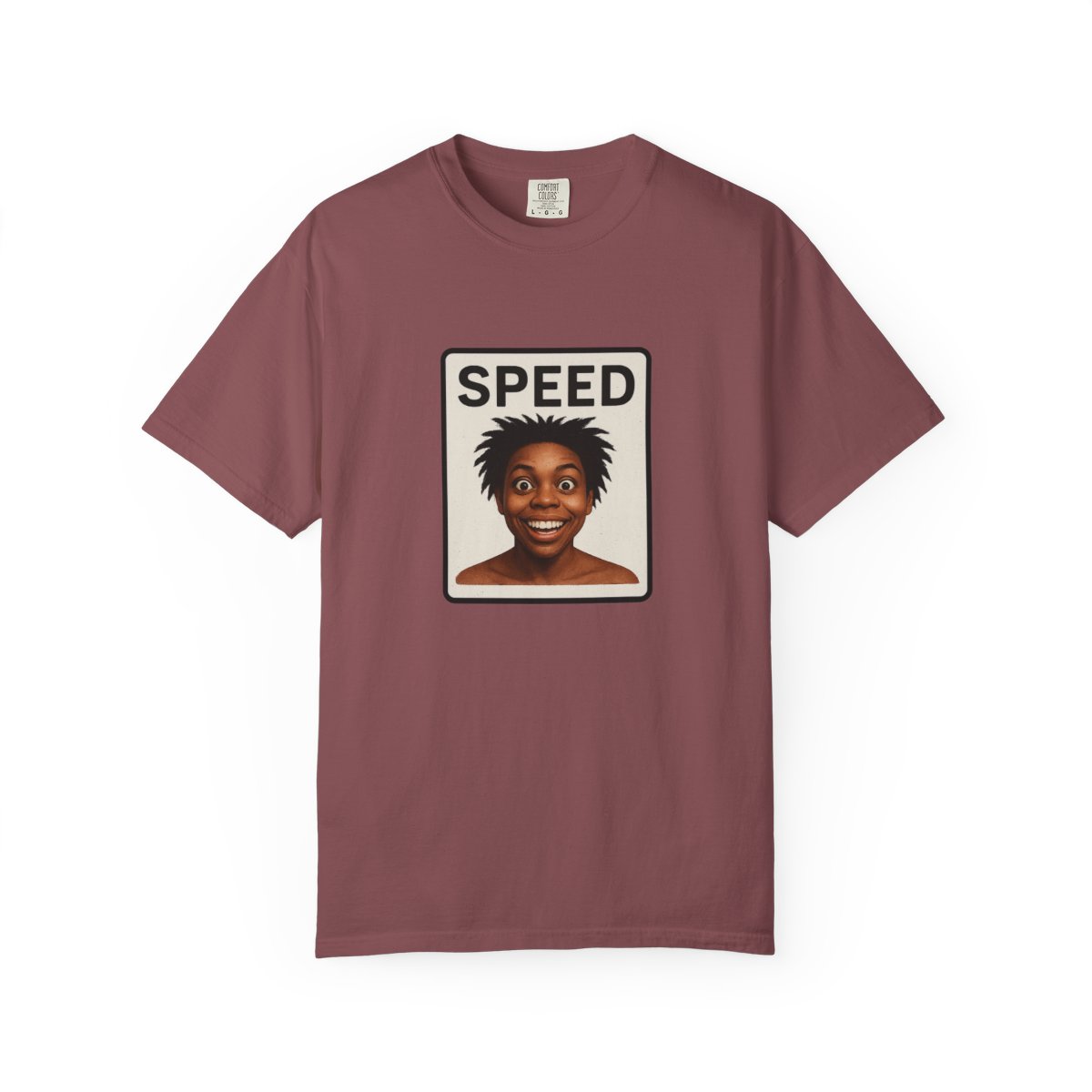Funny Speed Road Sign Grinning Face T-Shirt