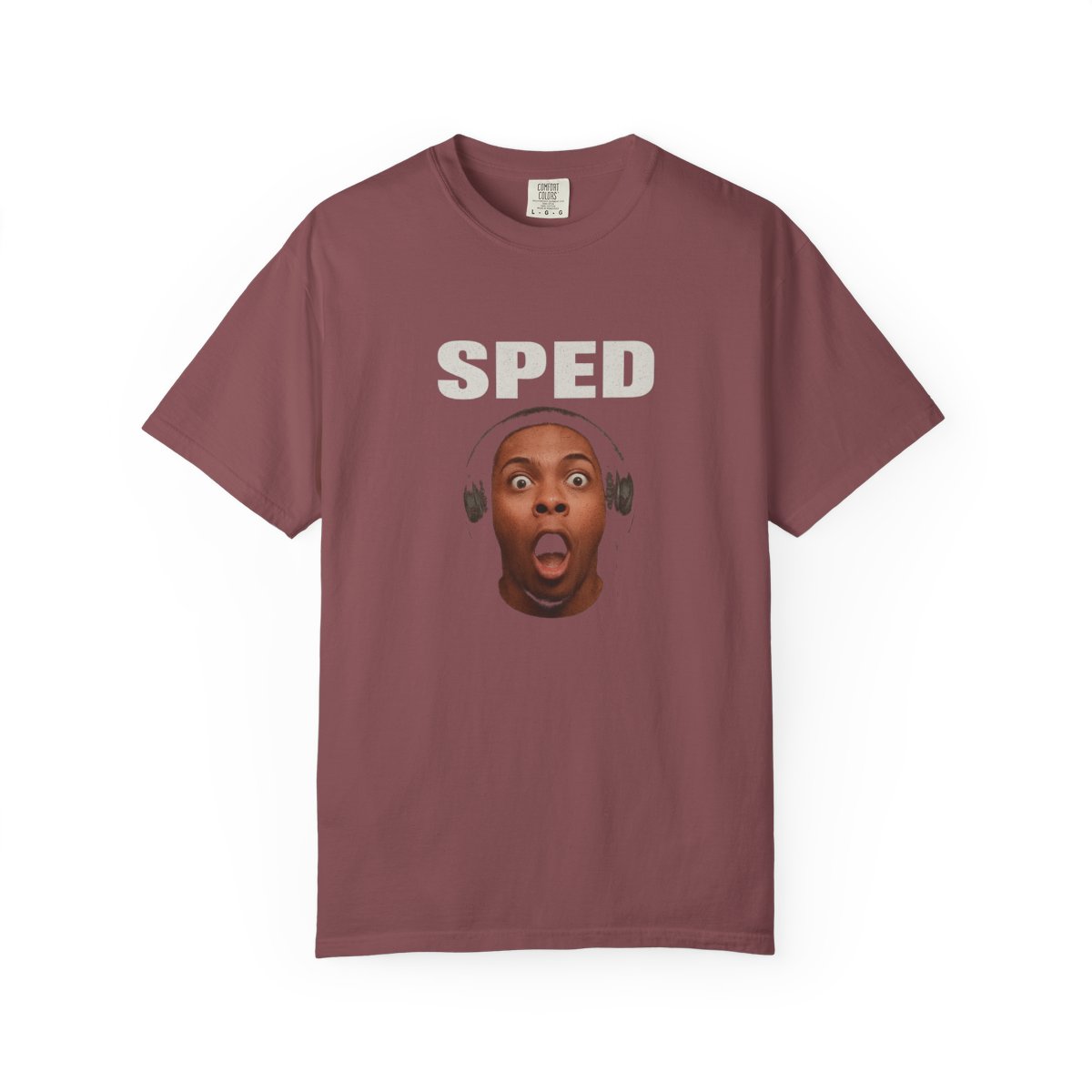 Funny SPED Meme Shocked Headphones T-Shirt