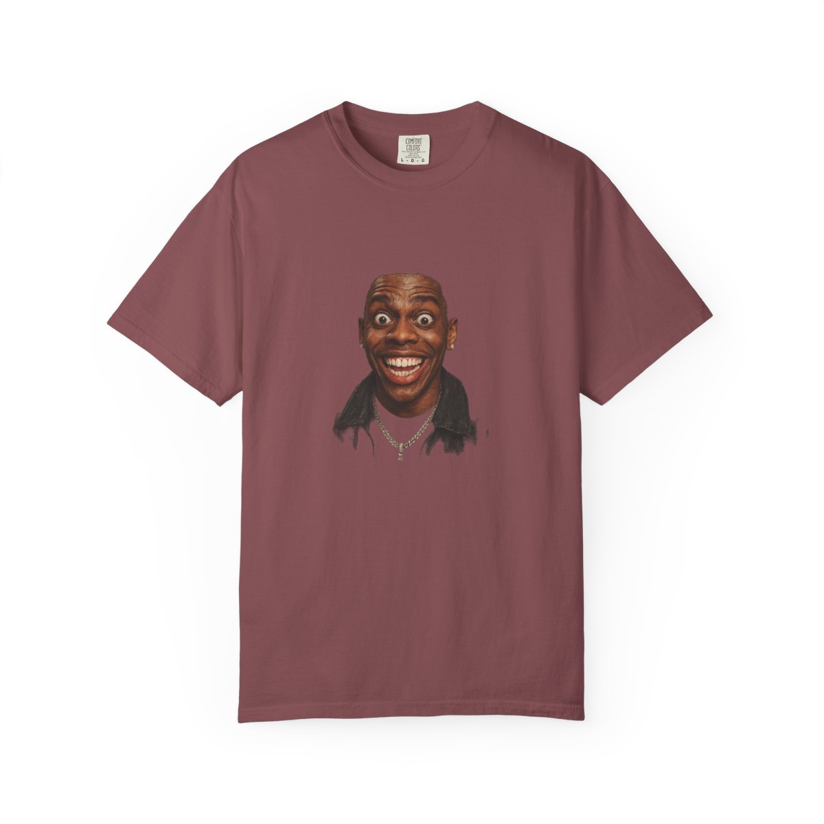 Quirky Wide-Eyed Grin Portrait T-Shirt