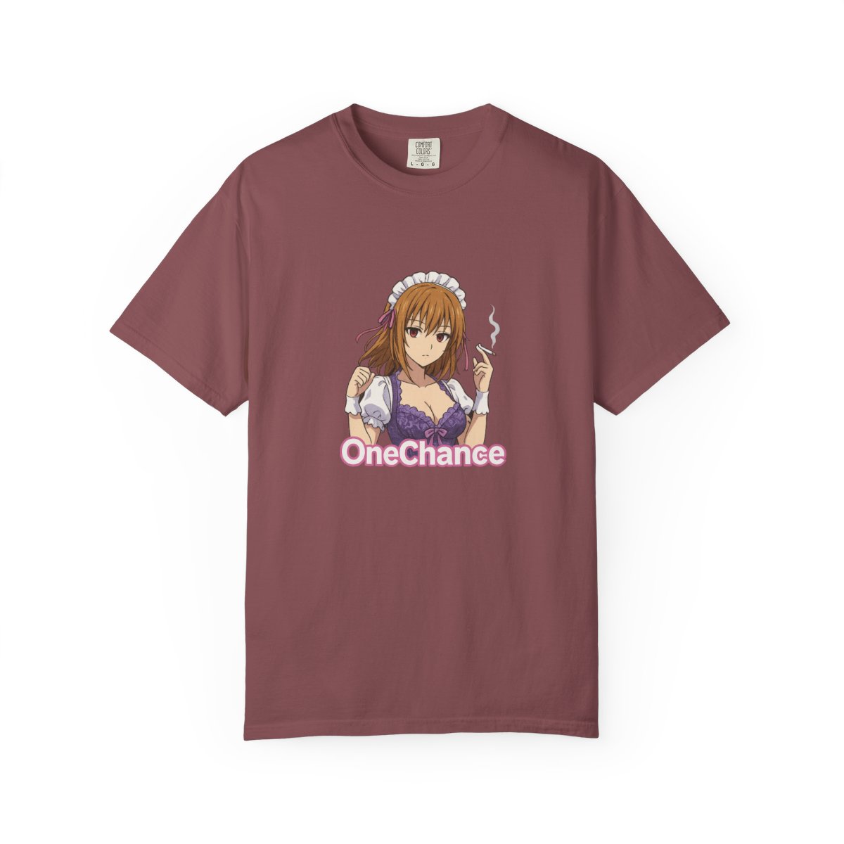 Edgy Anime Maid OneChance Cigarette T-Shirt