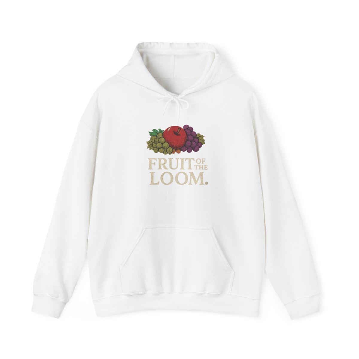 Vintage Fruit of the Loom Logo Oversized Zip Hoodie