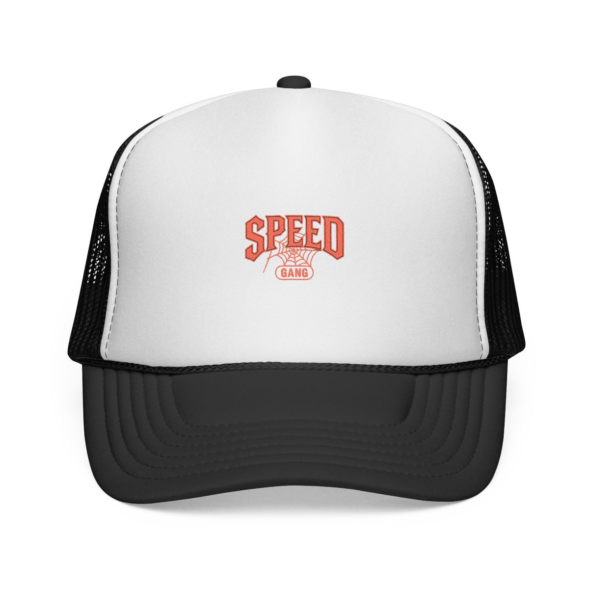Gothic Spider Web Black Trucker Hat