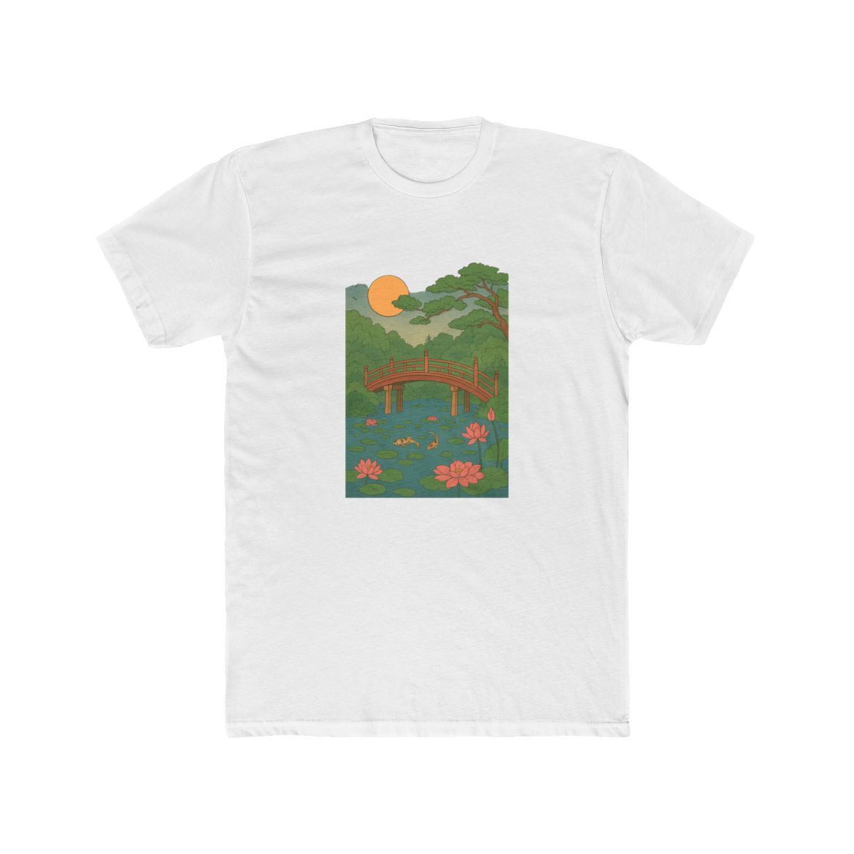 Monet Water Lilies Ukiyo-e Fusion T-Shirt