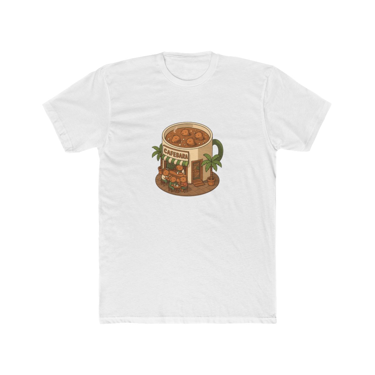 Quirky Cafébara Coffee Bear Pun Graphic T-Shirt