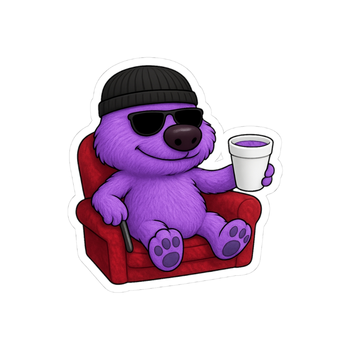 Purple Talking Ben Lean Meme Sticker