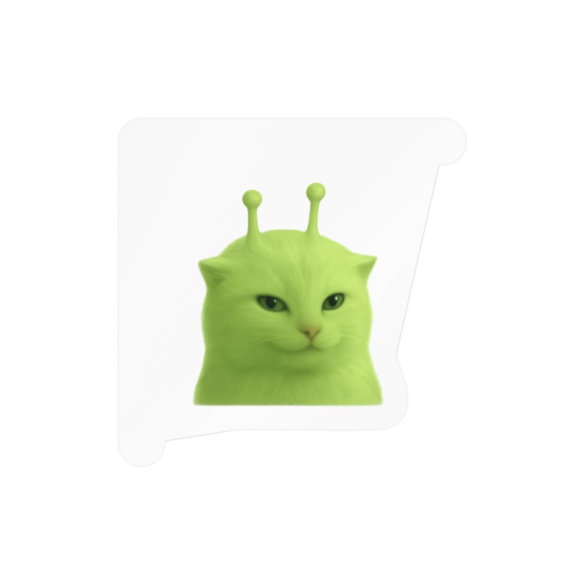 Glorp Cat Sticker | Cute Derpy Feline Vinyl Decal